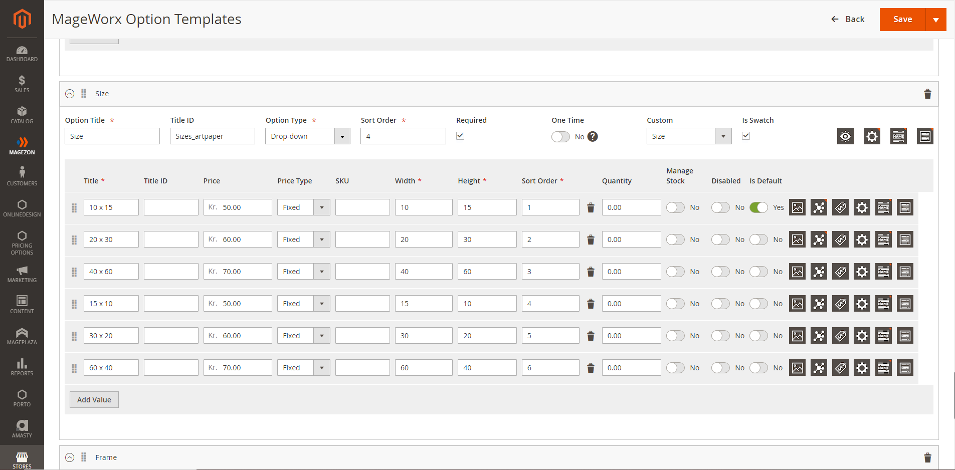 Magento Web To Print Templates Management