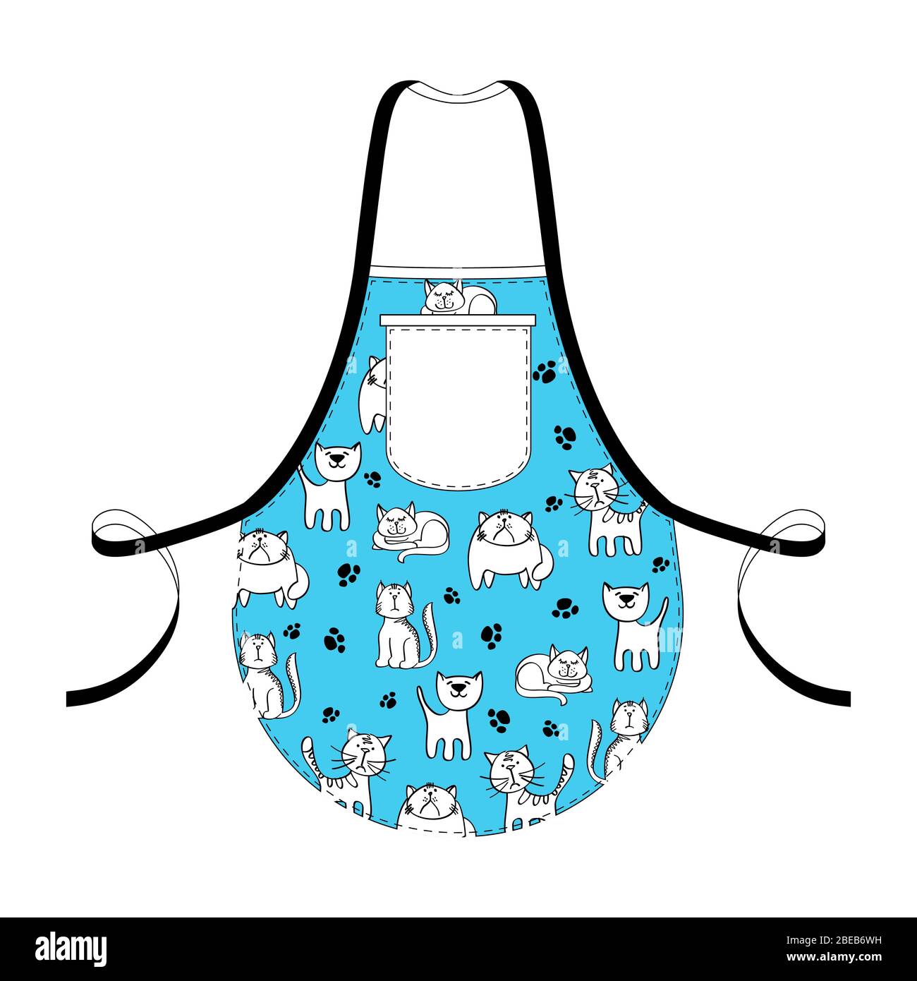Elevate Your Culinary Style with Our Cat-Themed Designer Apron - Perfect for Cat Lovers!