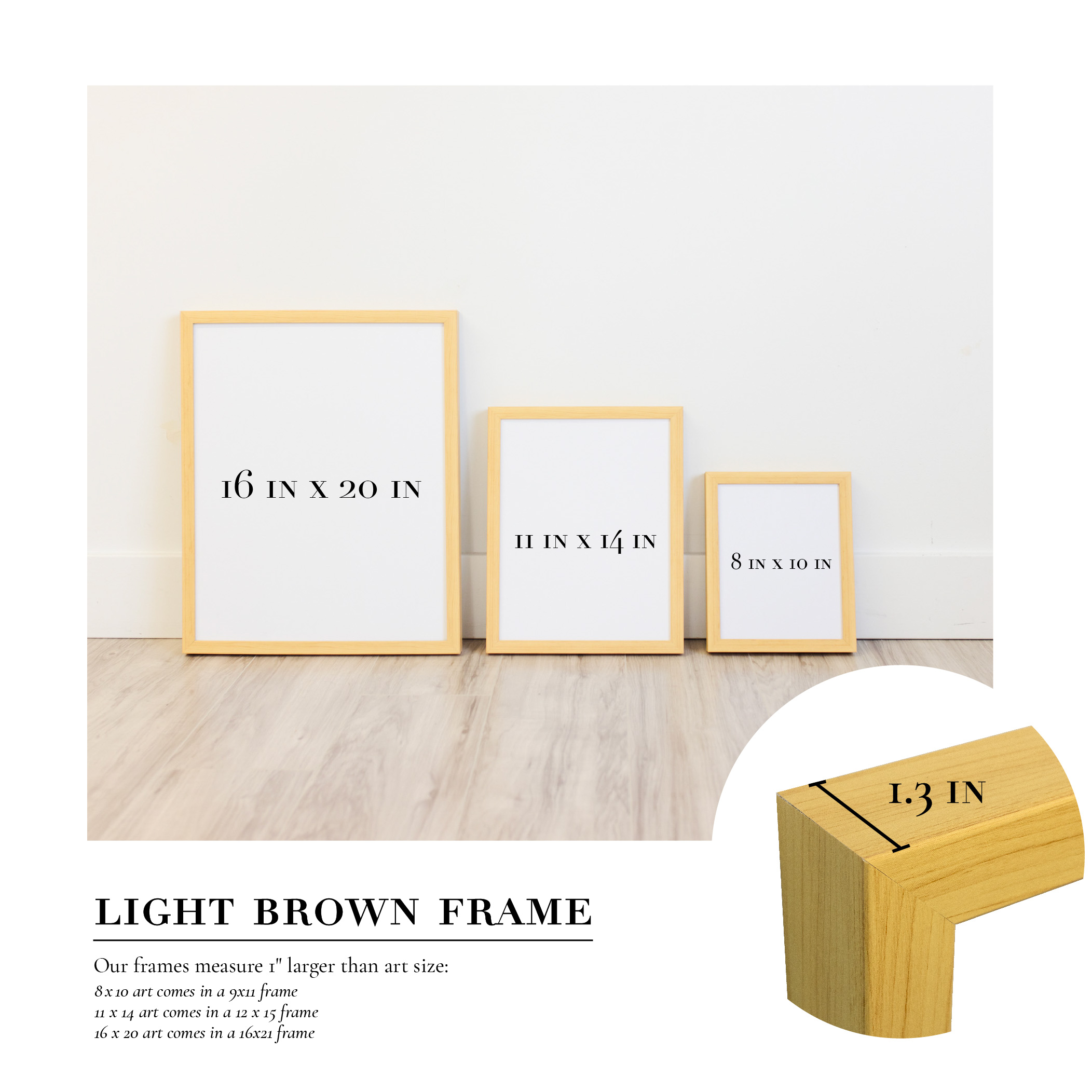 Discover the Elegance of Light Brown Frame – Perfect for Every Space | Elevate Your Decor