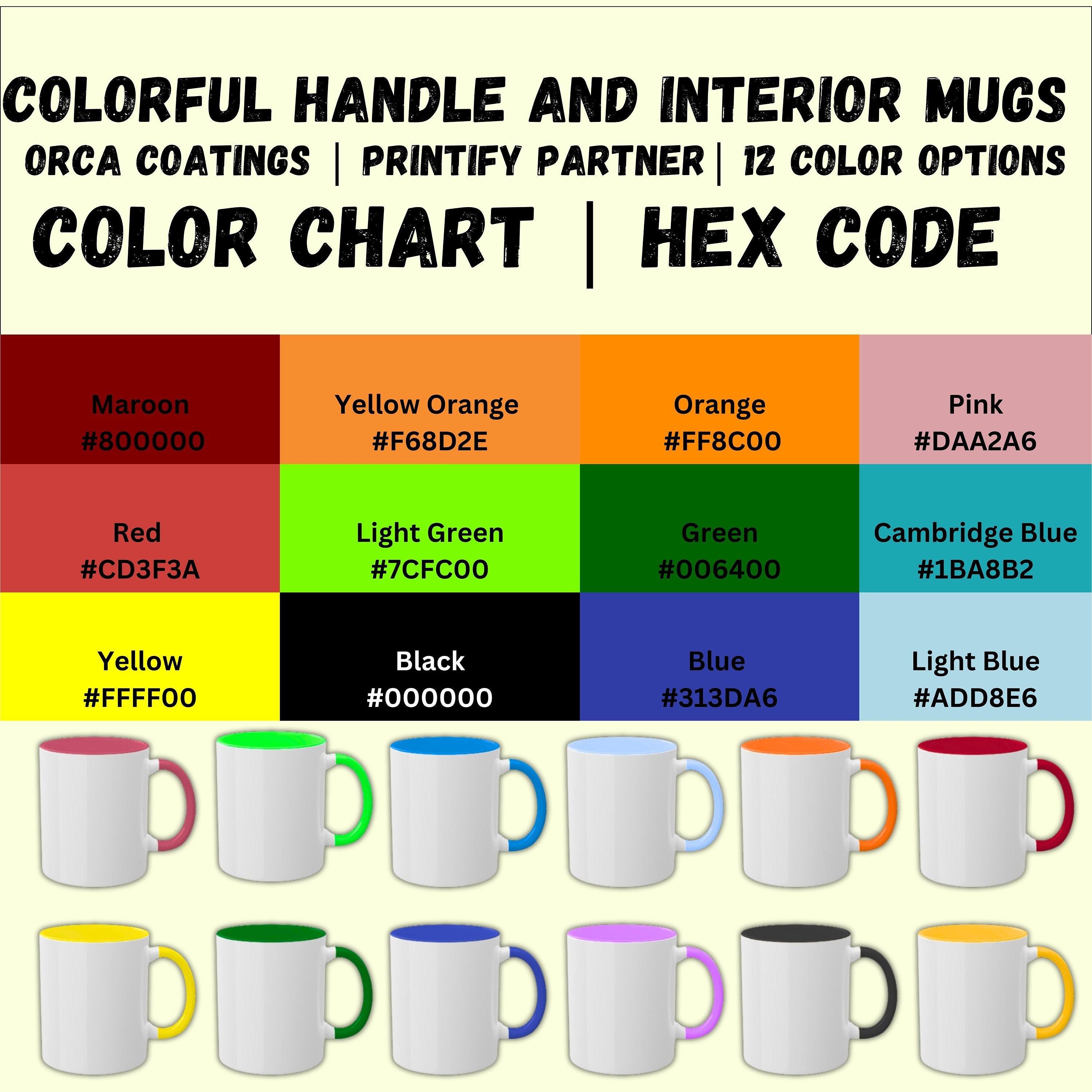 Elevate Your Morning with Colorful Handle and Interior Mugs Customizable Designs to Brighten Your Day