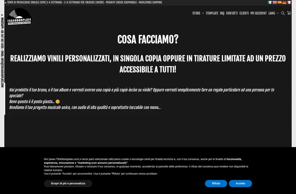 Home page of 73049 Dubplate, a Printcart client store