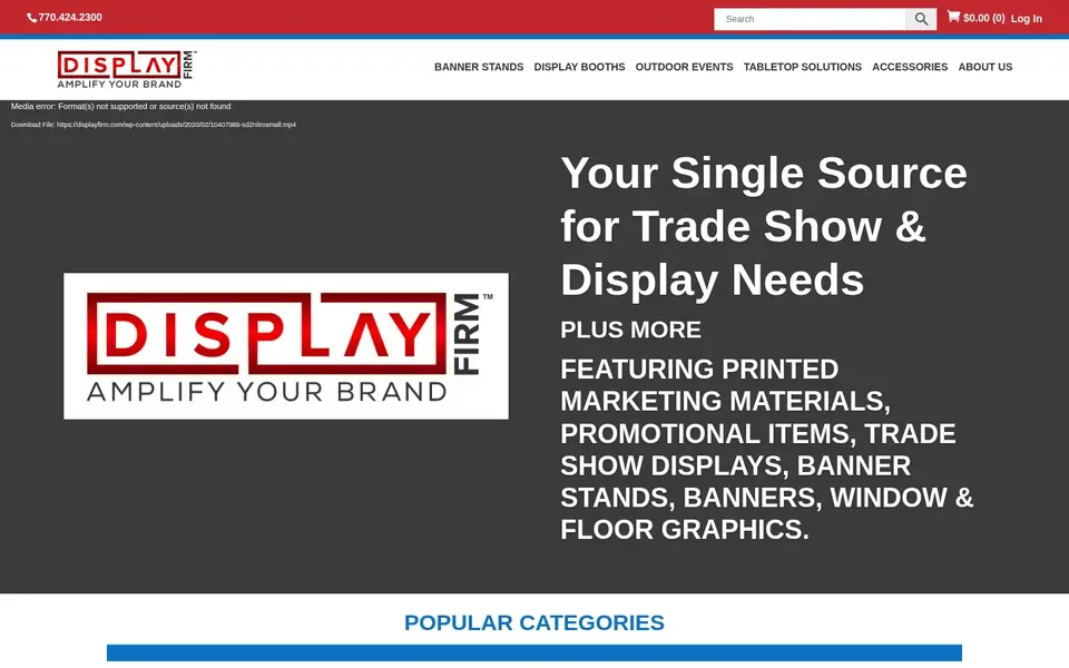 Enhancing Online Ordering for Better Product Discovery and Customer Experience: the client's live home page