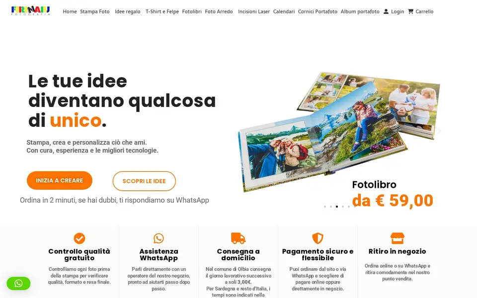 Optimizing E-commerce for Personalized Gift and Print Shop Success: the client's live home page