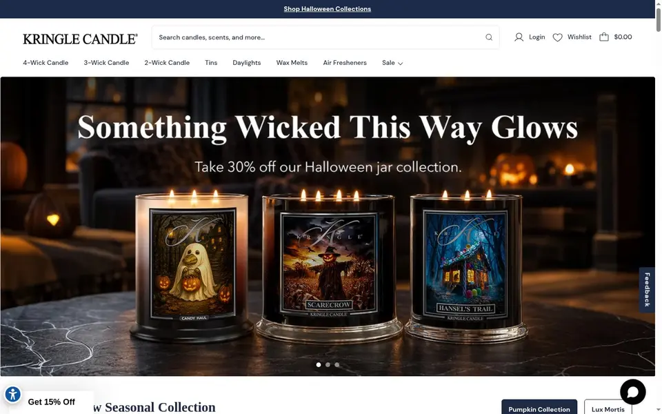 Transforming Online Presence for Candle Sales and Custom Orders: the client's live home page