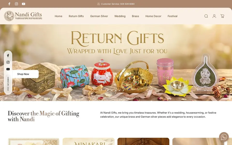 Transforming the Online Ordering Experience for Custom Gift Solutions: the client's live home page