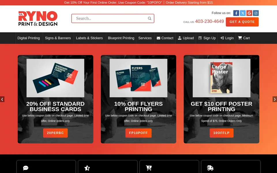 Enhancing Online Ordering and Service Discoverability for Printing Solutions: the client's live home page