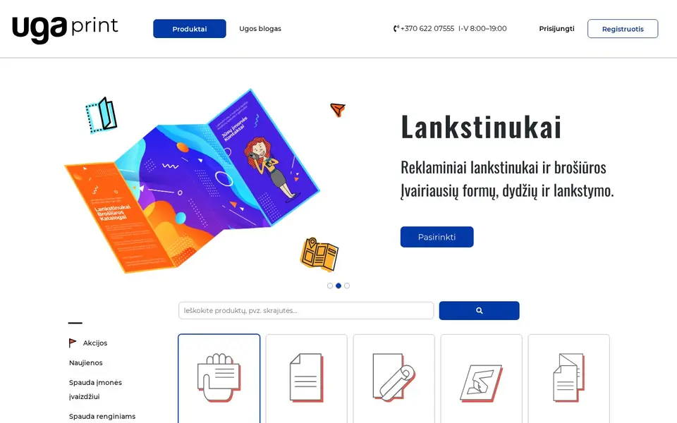 Transforming Online Product Ordering and Service Discovery for Enhanced Customer Experience: the client's live home page