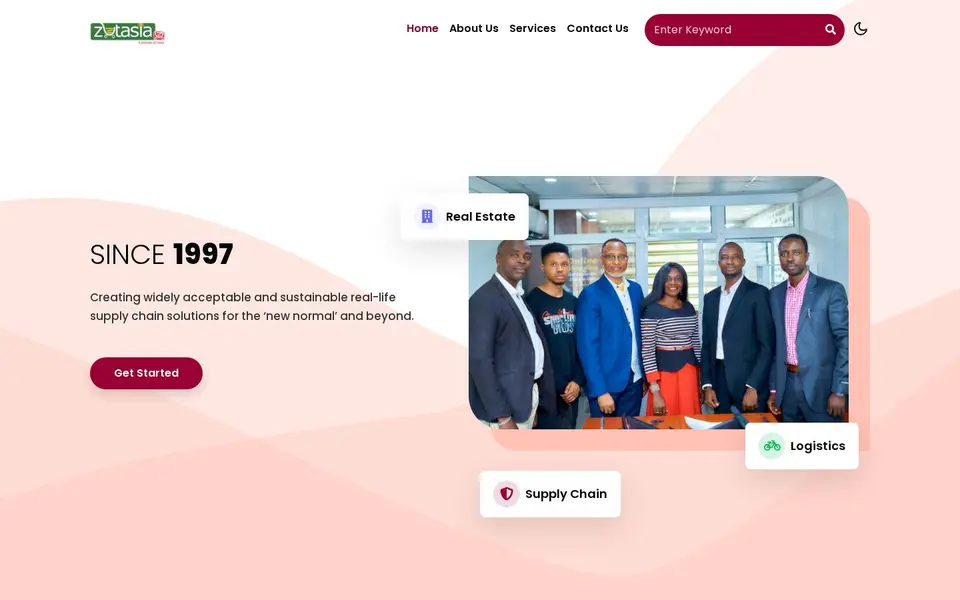 Transforming the Ordering Experience for Print Services Businesses: the client's live home page