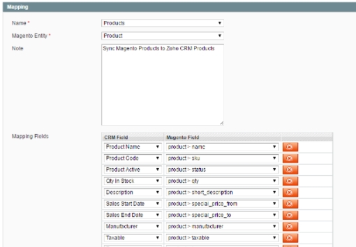 Customizable field mapping from Magento 2 to CRM