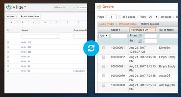 Sync order data from Magento 2 to CRM