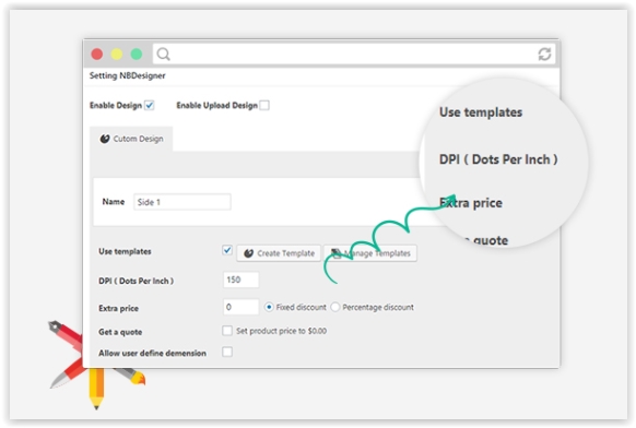 CUSTOM TEMPLATE SETTING