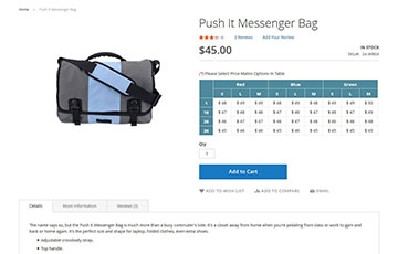 Custom Price Matrix