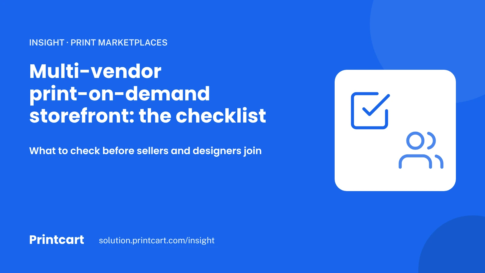 Cover: a checklist for a multi-vendor print-on-demand storefront before sellers and designers join